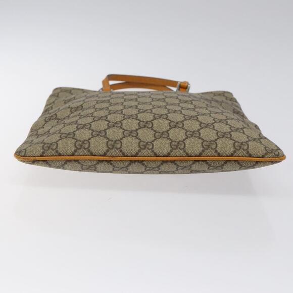 GUCCI GG Supreme Hand Bag Pvc Beige Silver - Picture 9 of 16